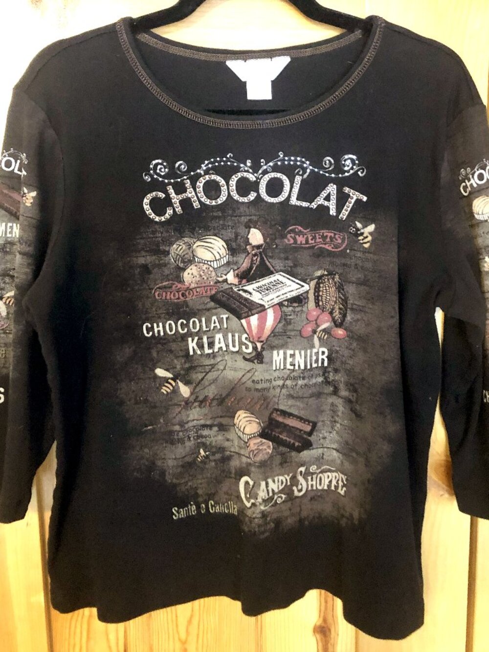 CJ Banks Chocolat 3/4 Sleeve top